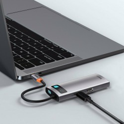 Αντάπτορας Baseus Multi-function Hub USB-C to 3xUSB + HDMI + USB-C for MacBook/PC Metal Gleam (CAHUB-CX0G) Αντάπτορας Baseus Multi-function Hub USB-C to 3xUSB + HDMI + USB-C for MacBook/PC Metal Gleam (CAHUB-CX0G)