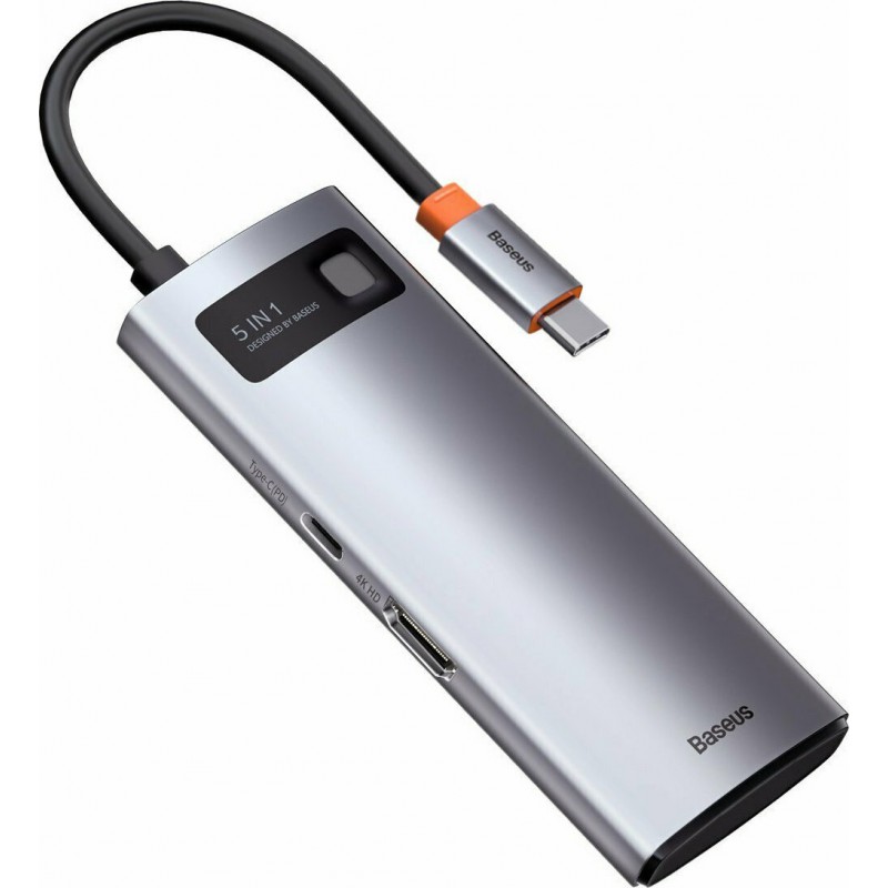 Αντάπτορας Baseus Multi-function Hub USB-C to 3xUSB + HDMI + USB-C for MacBook/PC Metal Gleam (CAHUB-CX0G) Αντάπτορας Baseus Multi-function Hub USB-C to 3xUSB + HDMI + USB-C for MacBook/PC Metal Gleam (CAHUB-CX0G)