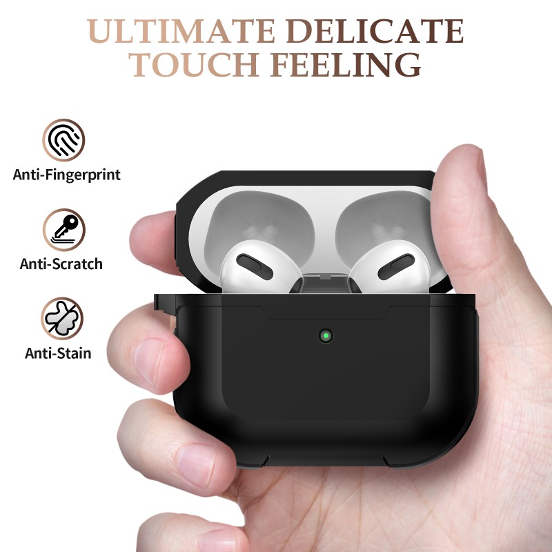 Θήκη Aluminium & TPU Airpods 3  with Carabiner Red