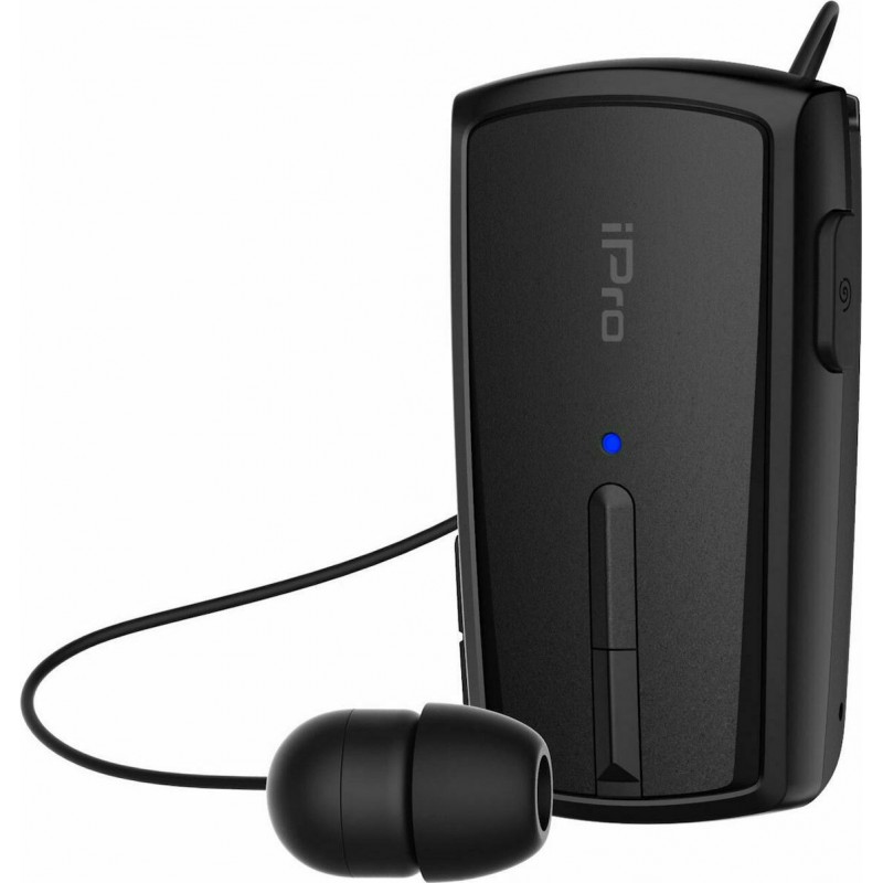 Ακουστικό Bluetooth iPro RH120 Retractable Black