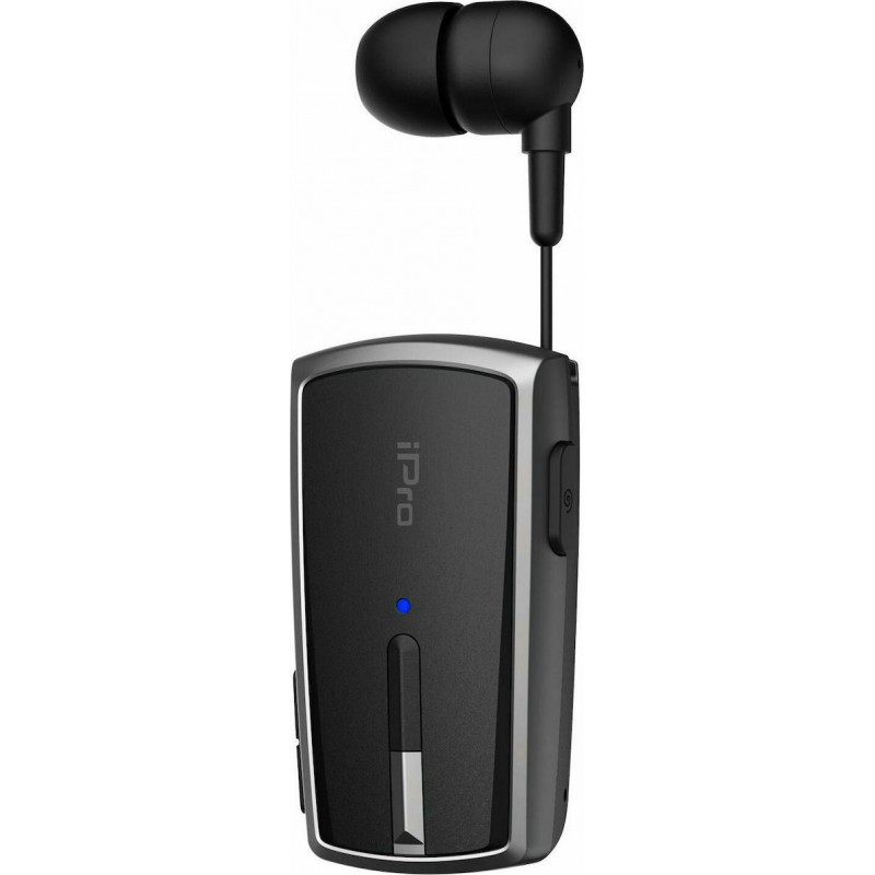 Ακουστικό Bluetooth iPro RH120 Retractable Black/Grey