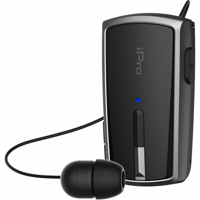 Ακουστικό Bluetooth iPro RH120 Retractable Black/Grey