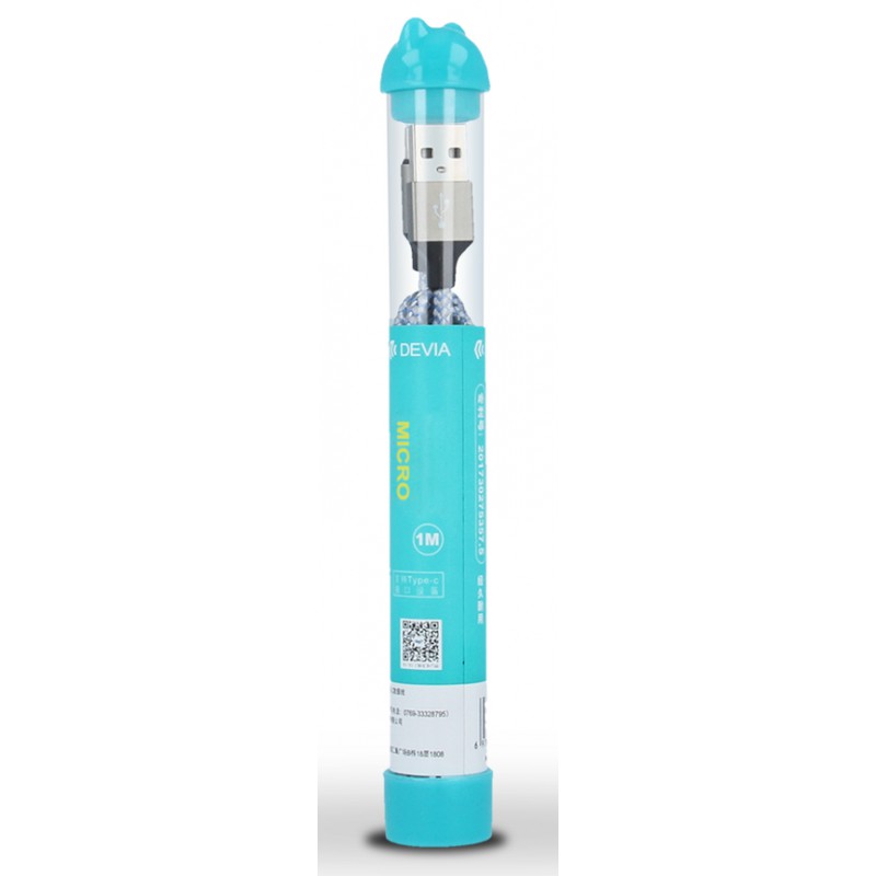 Καλώδιο Φόρτισης Devia Vogue USB to Type-C 2,4A 1m Tube