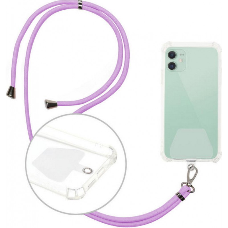 Λουράκι Λαιμού στήριξης Θήκης Smartphone Universal Neck Strap Violet