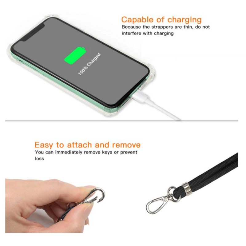 Λουράκι Λαιμού στήριξης Θήκης Smartphone Universal Neck Strap Pink