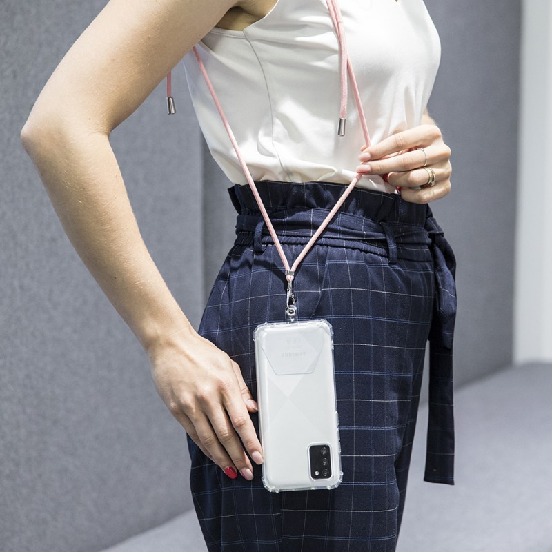 Λουράκι Λαιμού στήριξης Θήκης Smartphone Universal Neck Strap Pink