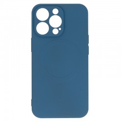 Θήκη Real Smooth Silicone Magsafe Apple iPhone 13 Pro (6.1") Navy Blue