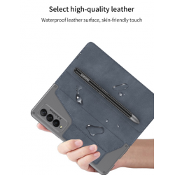 Θήκη Samsung Leather Armor Cover with Pen Holder & Velvet Pouch Galaxy Z Fold3 5G SM-F926 Brown