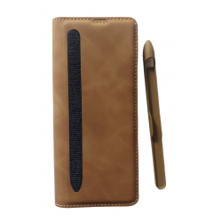 Θήκη Samsung Leather Armor Cover with Pen Holder & Velvet Pouch Galaxy Z Fold3 5G SM-F926 Brown