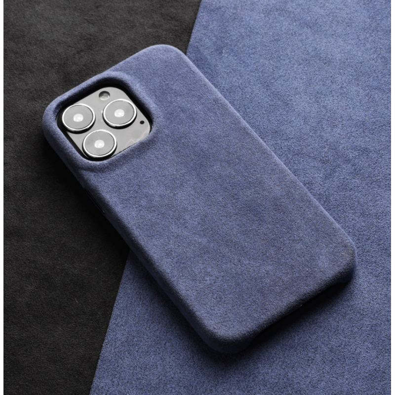 Θήκη Alcantara Cloth Suede Cover Apple iPhone 12 Mini (5.4") Blue