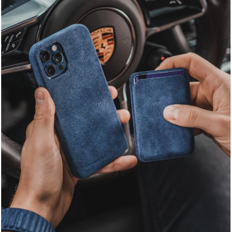 Θήκη Alcantara Cloth Suede Cover Apple iPhone 12 Mini (5.4") Blue