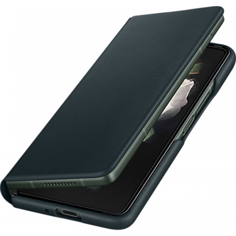 Θήκη Samsung Galaxy Z Fold3 5G SM-F926 Leather Flip Cover EF-FF926LGEGWW Green (Original)