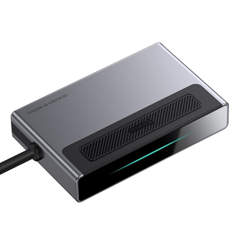 Αντάπτορας Baseus Multi-function Hub USB-C to USB + HDMI + SD + Microsoft + Type-C + Jack 3.5 Grey (CAHUB-DA0G)