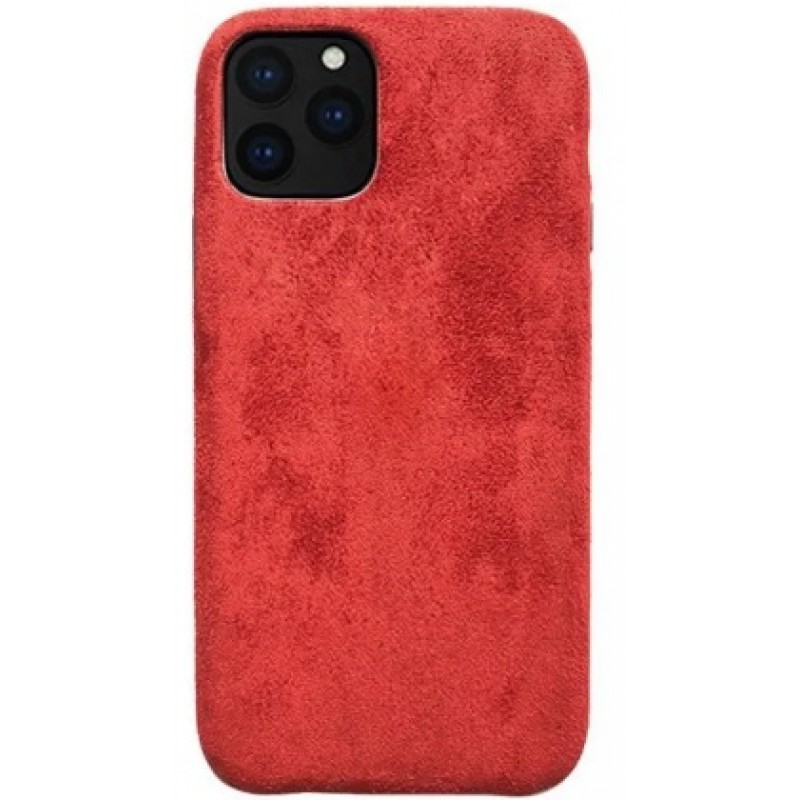 Θήκη Alcantara Cloth Suede Cover Apple iPhone 12 Pro Max (6.7") Red