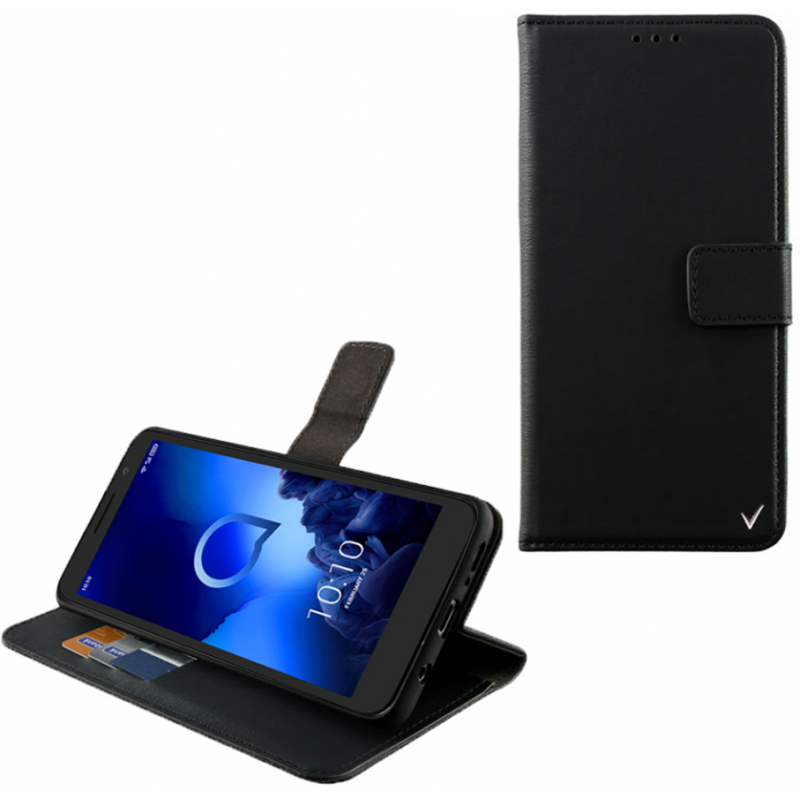 Θήκη Book Allure Magnet Motorola Moto E22 6.5\'\' with Stand Clip Black