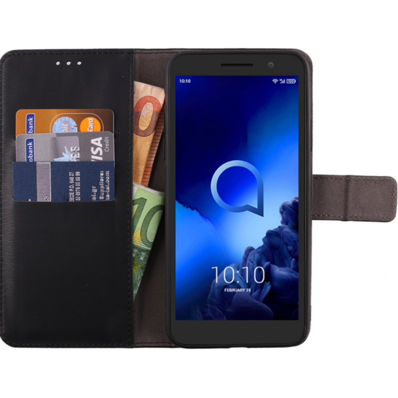 Θήκη Book Allure Magnet Motorola Moto E22 6.5\'\' with Stand Clip Black