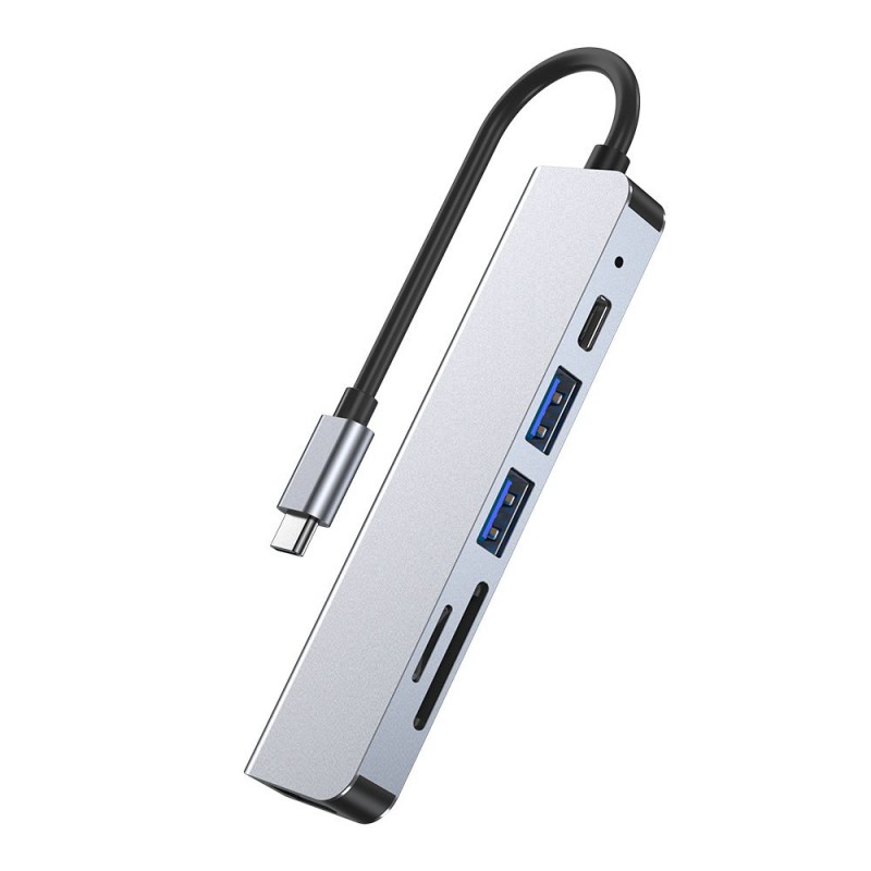 Αντάπτορας Tech-Protect V4 Hub 6in1 Grey