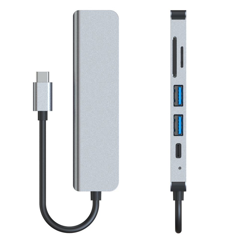 Αντάπτορας Tech-Protect V4 Hub 6in1 Grey