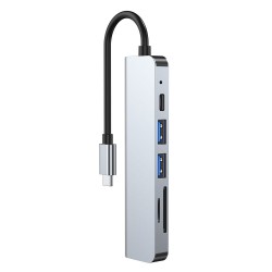 Αντάπτορας Tech-Protect V4 Hub 6in1 Grey