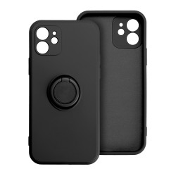 Θήκη Forcell Real Smooth Silicone Ring Finger Grip Samsung Galaxy S21+ SM-G996 Black