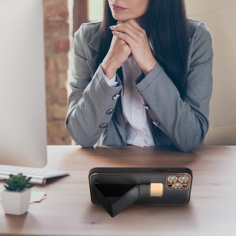 Θήκη Forcell Leather Kickstand Xiaomi Redmi 10/10 (2022) Dark Black