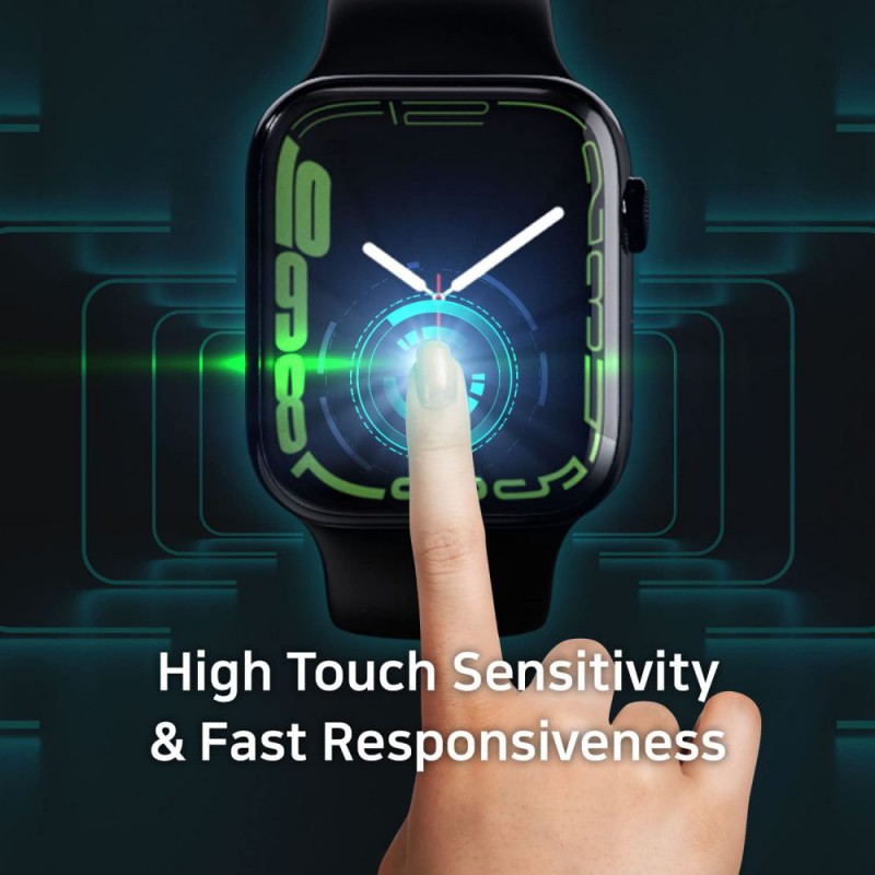Γυαλί Προστασίας Whitestone Dome 3D UV Liquid Full Glue (2 Pack) with Bezel and UV LED Lamp Apple Watch Series 7 (41mm) 9H AntiCrash/AntiShock Clear