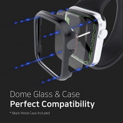 Γυαλί Προστασίας Whitestone Dome 3D UV Liquid Full Glue (2 Pack) with Bezel and UV LED Lamp Apple Watch Series 7 (41mm) 9H AntiCrash/AntiShock Clear
