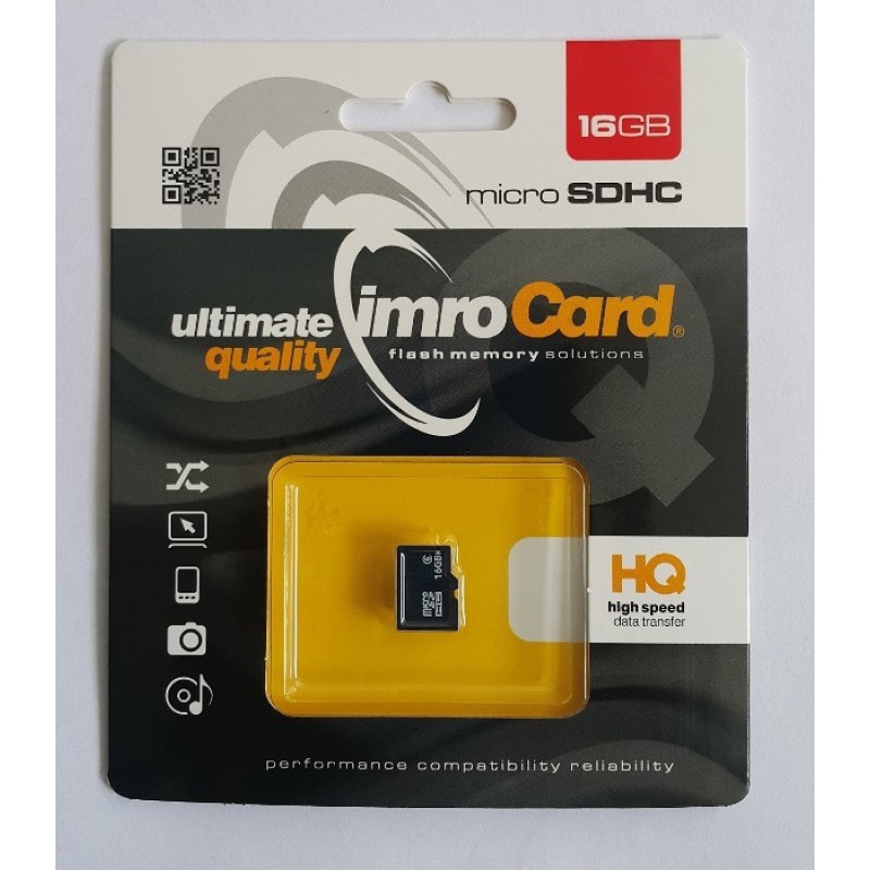 Κάρτα μνήμης Imro MicroSDHC Card 16GB UHS Class 10