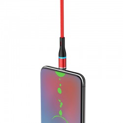 Καλώδιο Data Borofone BU16 Skill Magnetic USB A to MicroUSB 2.4A 1.2m Red