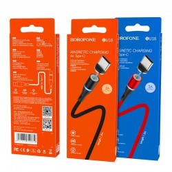 Καλώδιο Data Borofone BU16 Skill Magnetic USB A to Type-C 3A 1.2m Black
