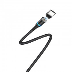 Καλώδιο Data Borofone BU16 Skill Magnetic USB A to Type-C 3A 1.2m Black