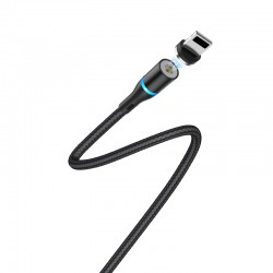 Καλώδιο Data Borofone BU16 Skill Magnetic USB A to Lightning 2.4A 1.2m Black