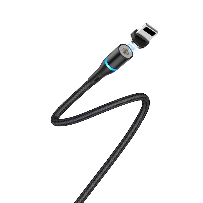 Καλώδιο Data Borofone BU16 Skill Magnetic USB A to Lightning 2.4A 1.2m Black