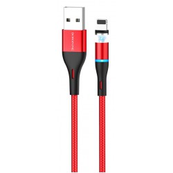 Καλώδιο Data Borofone BU16 Skill Magnetic USB A to Lightning 2.4A 1.2m Red