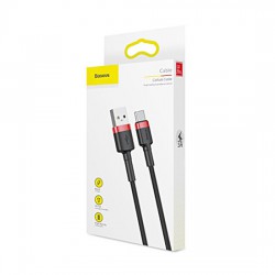 Καλώδιο Data Baseus CATKLF-A91 Cafule Series Braided USB Type-C male to USB-A male 0.5m Black/Red
