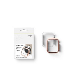 Προστατευτικό Ringke Slim Apple Watch 7 (41mm) Clear & Chrome Rose Gold