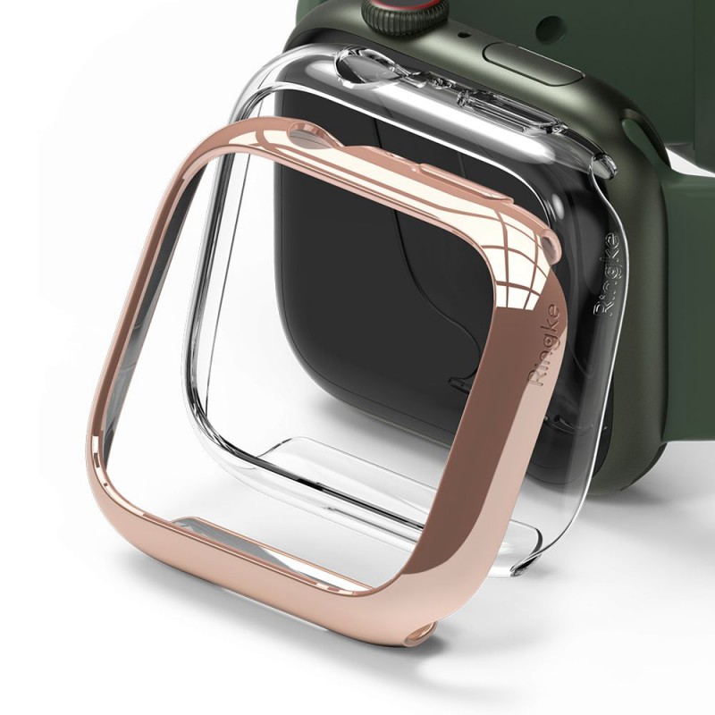 Προστατευτικό Ringke Slim Apple Watch 7 (41mm) Clear & Chrome Rose Gold
