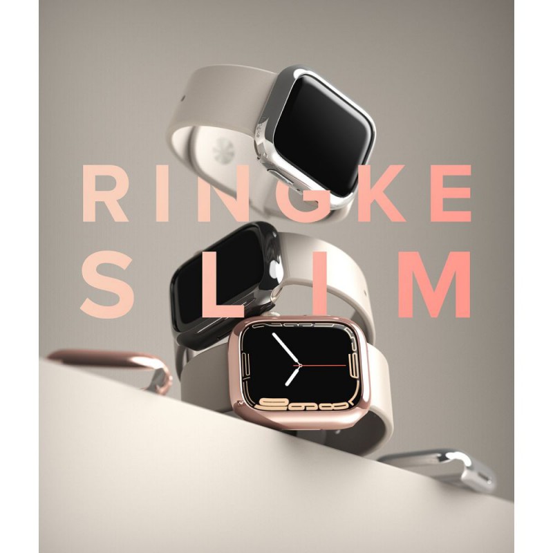 Προστατευτικό Ringke Slim Apple Watch 7 (41mm) Clear & Chrome Rose Gold