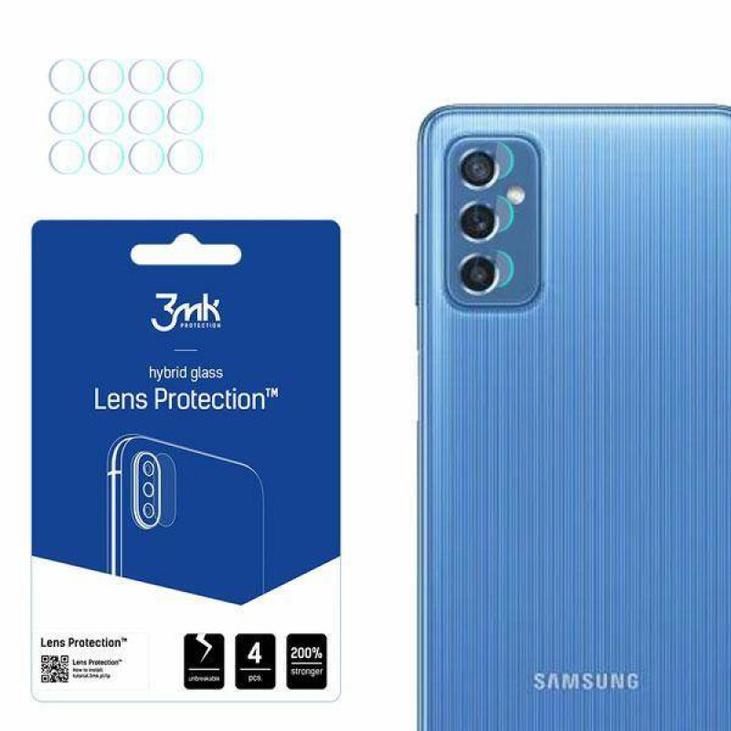 Γυαλί Προστασίας 3MK Camera Lens Samsung Galaxy M52 5G SM-M526 Full Cover Tempered Glass 9H AntiCrash / AntiShock (4τμχ)