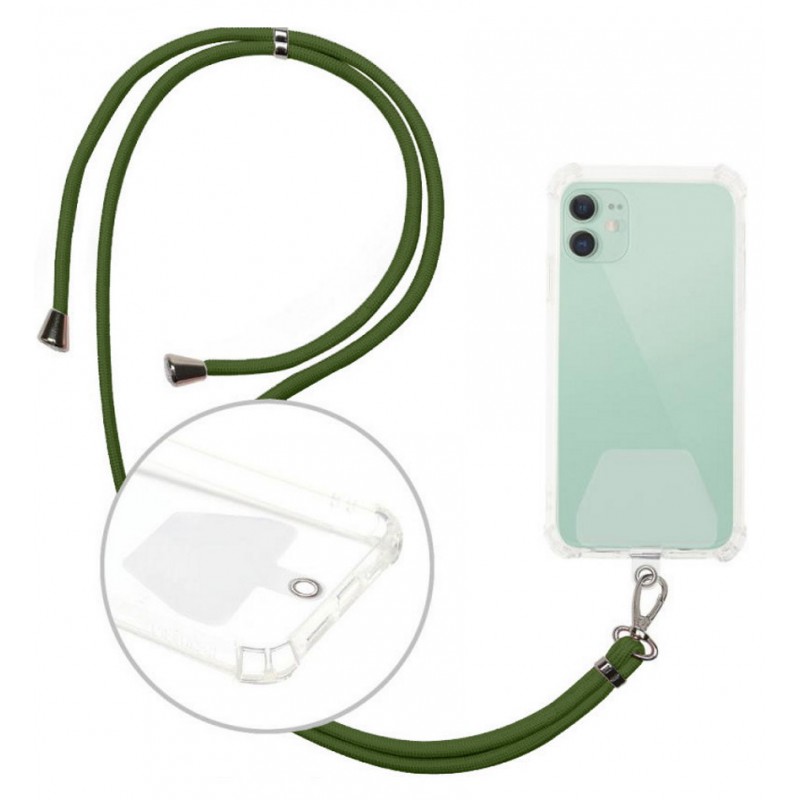 Λουράκι Λαιμού στήριξης Θήκης Smartphone Universal Neck Strap Khaki Λουράκι Λαιμού στήριξης Θήκης Smartphone Universal Neck Strap Khaki