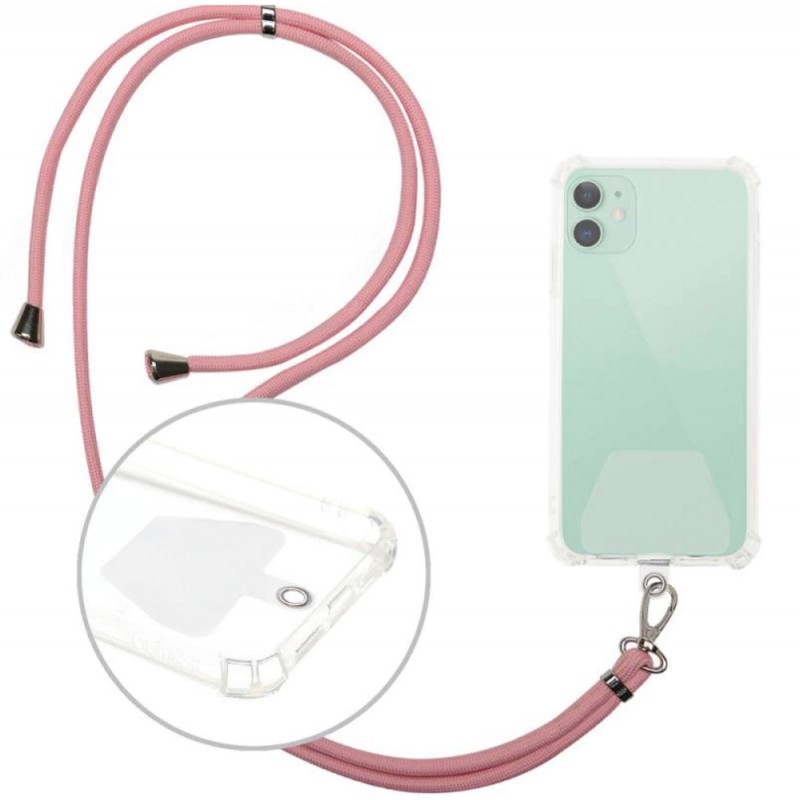 Λουράκι Λαιμού στήριξης Θήκης Smartphone Universal Neck Strap Pink Λουράκι Λαιμού στήριξης Θήκης Smartphone Universal Neck Strap Pink