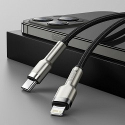 Καλώδιο Data Baseus Cafule Metal Type-C to Lightning 20W 1m Black (CATLJK-A01)