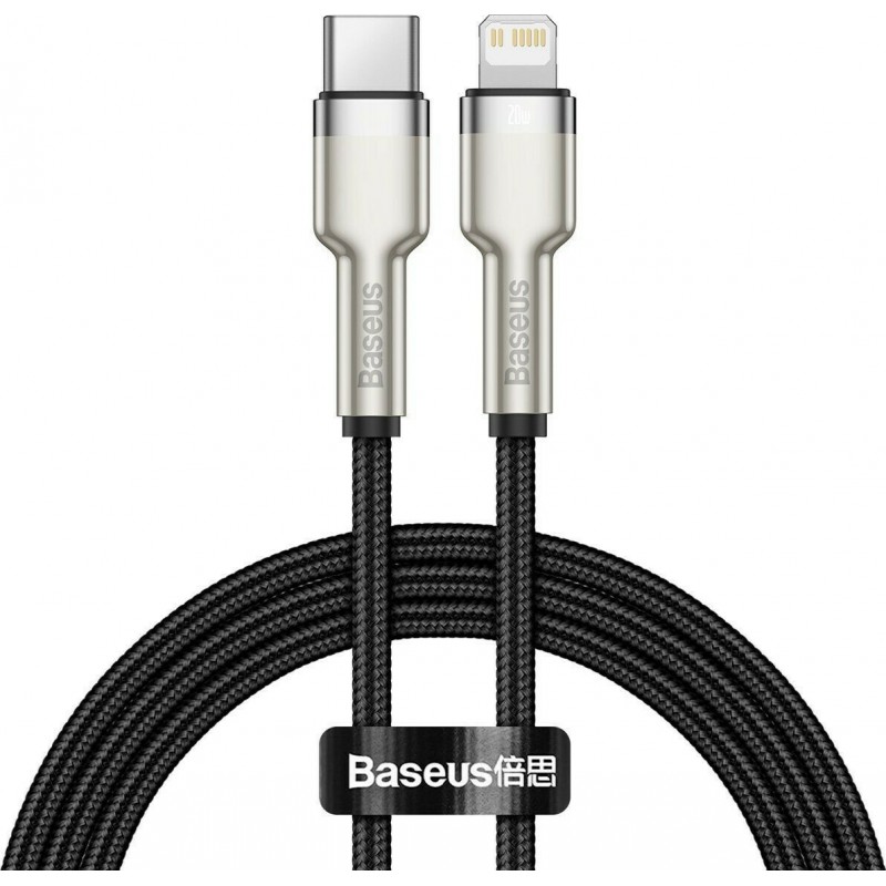Καλώδιο Data Baseus Cafule Metal Type-C to Lightning 20W 1m Black (CATLJK-A01)