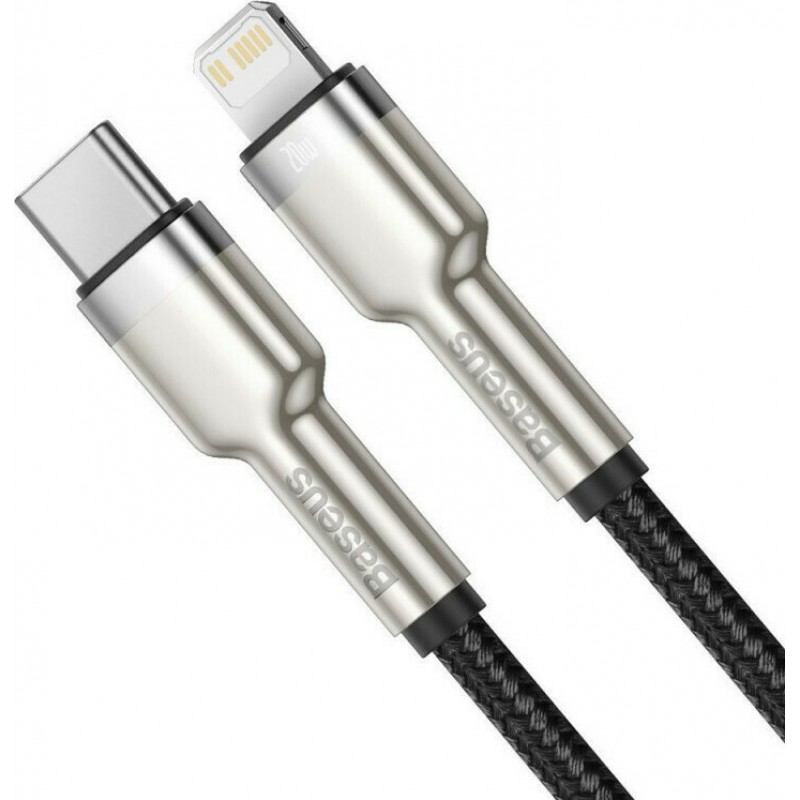 Καλώδιο Data Baseus Cafule Metal Type-C to Lightning 20W 1m Black (CATLJK-A01)