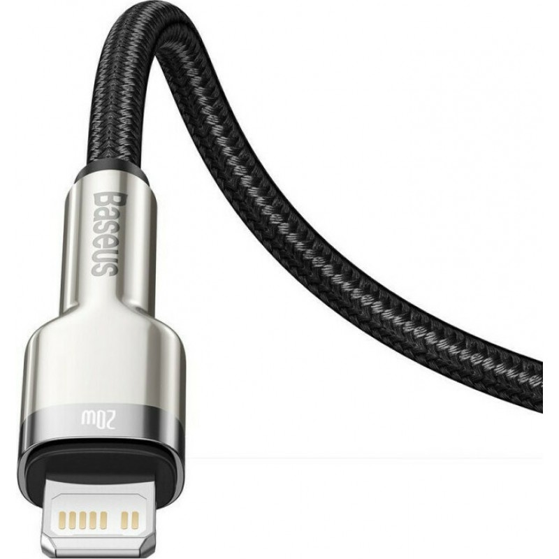 Καλώδιο Data Baseus Cafule Metal Type-C to Lightning 20W 1m Black (CATLJK-A01)