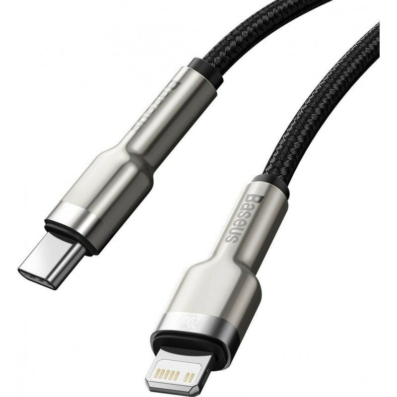 Καλώδιο Data Baseus Cafule Metal Type-C to Lightning 20W 1m Black (CATLJK-A01)