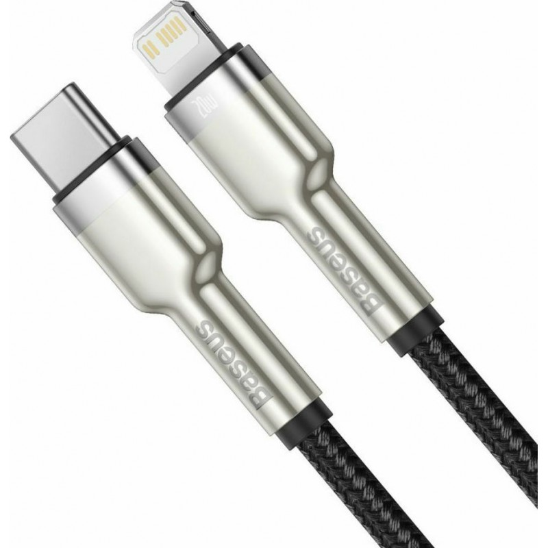 Καλώδιο Data Baseus Cafule Metal Type-C to Lightning 20W 1m Black (CATLJK-A01)