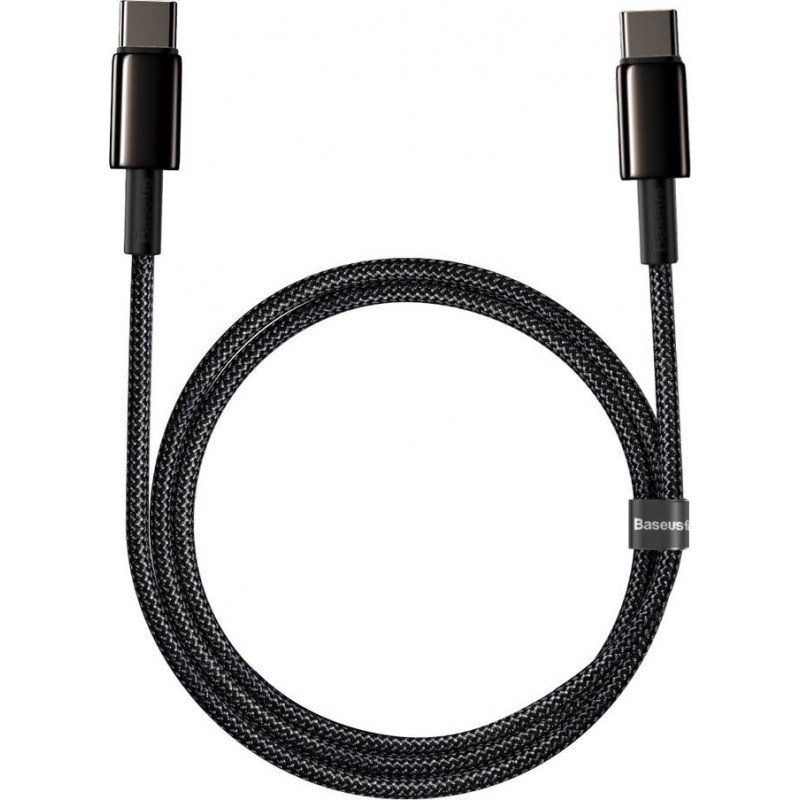 Καλώδιο Φόρτισης Baseus Cable Tungsten PD Type-C to Type-C Super Charge 100W 1m Black (CATWJ-01)