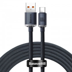 Καλώδιο Data Baseus Crystal Shine USB male - Type-C Black 100W 6A 1.2m (CCAJY000401)