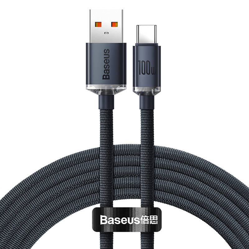 Καλώδιο Data Baseus Crystal Shine USB male - Type-C Black 100W 6A 1.2m (CCAJY000401)